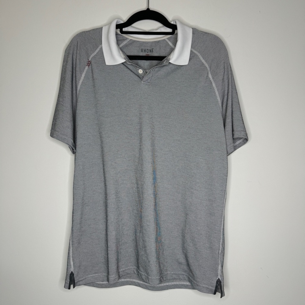 Rhone Gray Polo Shirt L Large